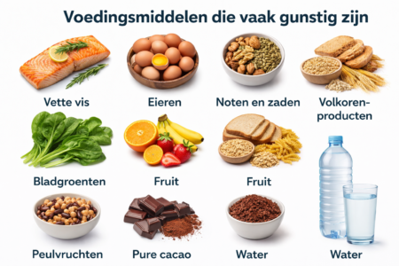 Voedingsmiddelen die vaak gunstig zijn